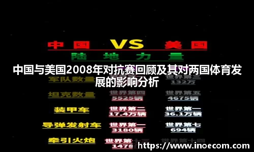 中国与美国2008年对抗赛回顾及其对两国体育发展的影响分析